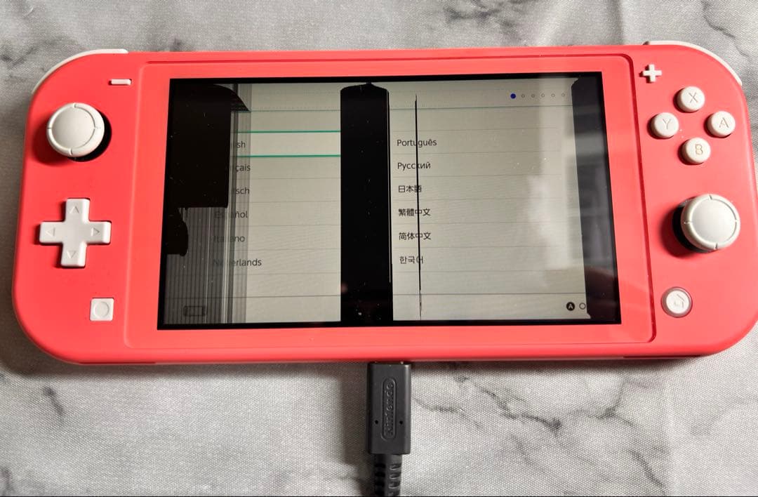 ジャンク品　Switch Lite ピンク　ACアダプター付き