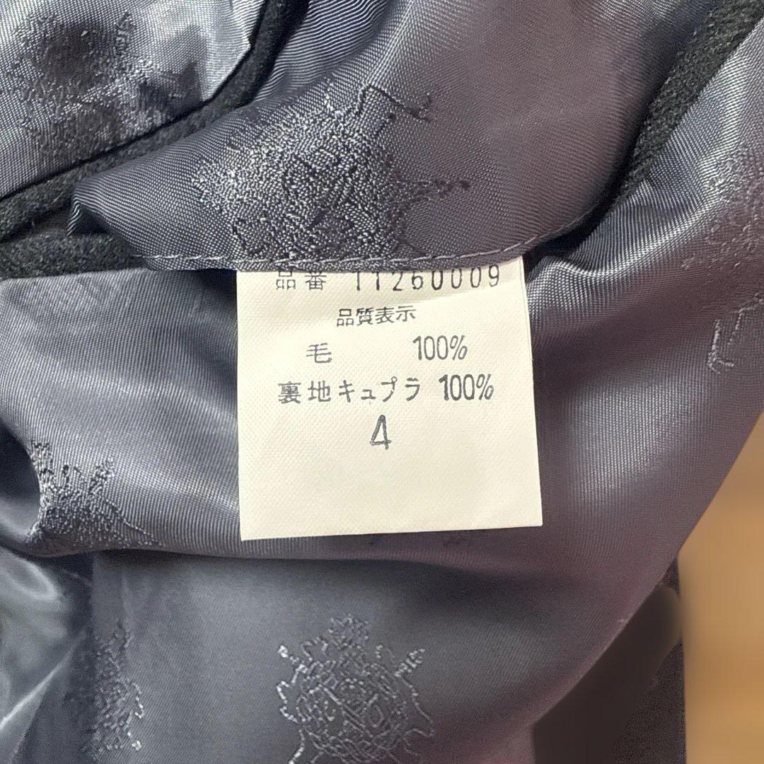 未使用　Harrods ハロッズチャコールグレーブレザー　金ボタン