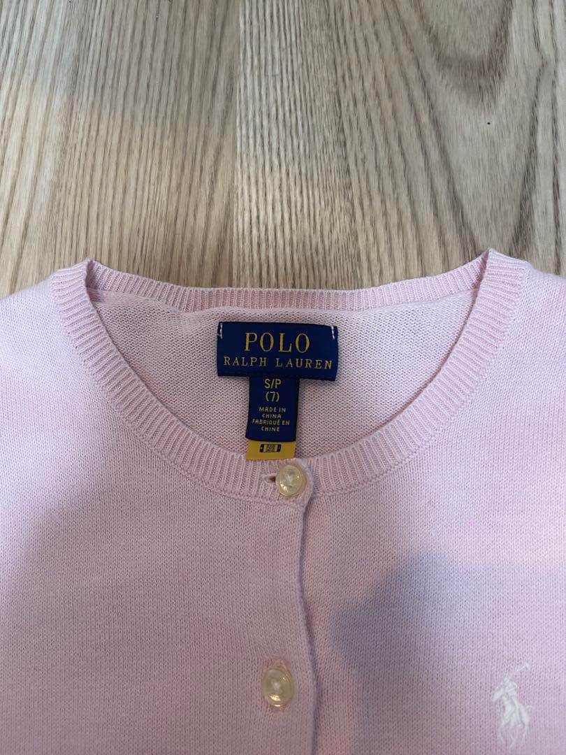 美品　Polo Ralph Lauren ピンク カーディガン XS 現行タグ