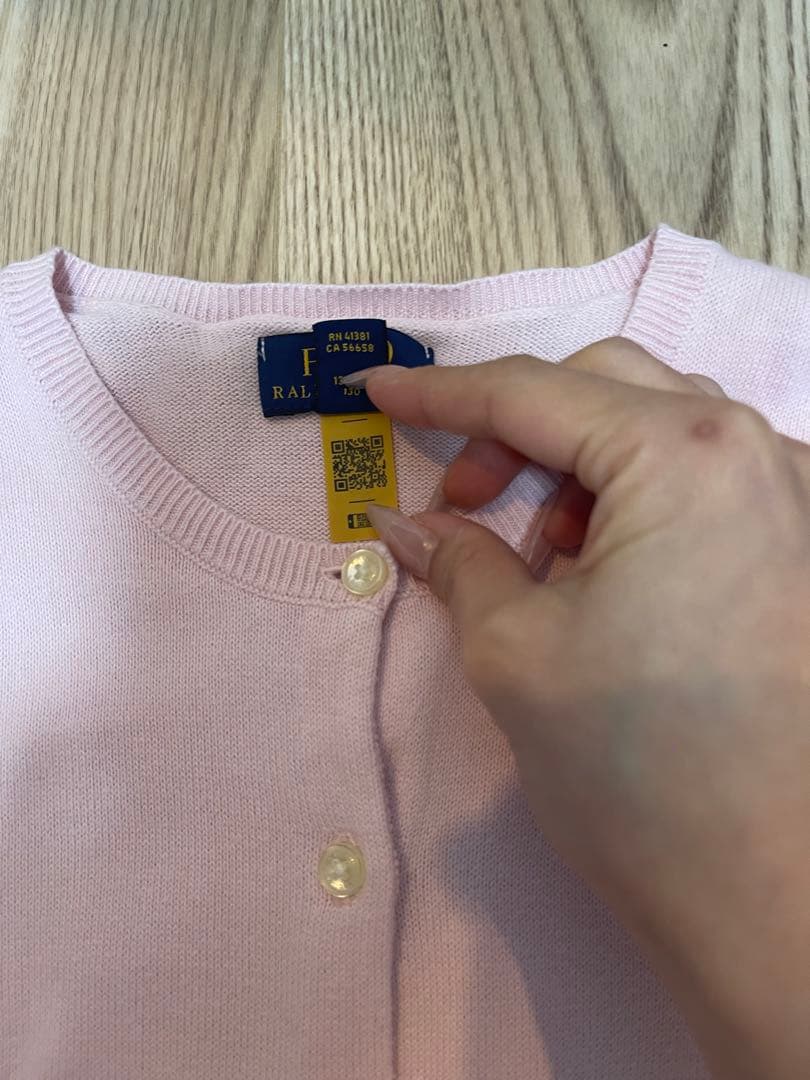 美品　Polo Ralph Lauren ピンク カーディガン XS 現行タグ