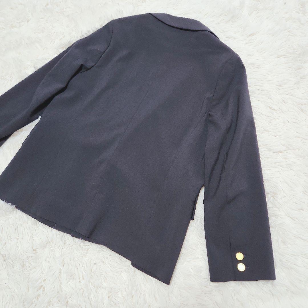 MilaOwen ミラオーウェン金ボタンダブルブレストコンパクトジャケット紺ブレ