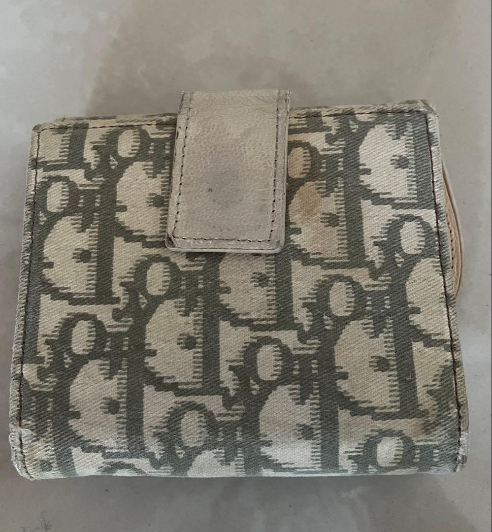 Christian Dior クリスチャンディオール サドル 三つ折り財布 刺繍