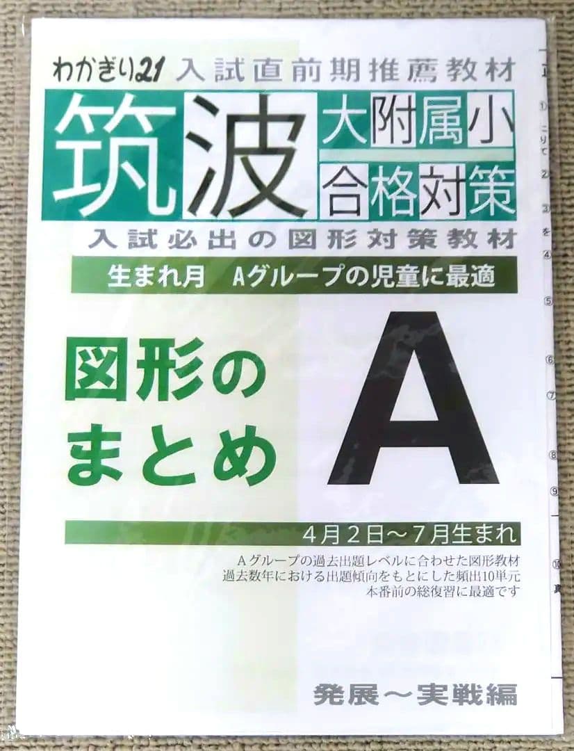 わかぎり 教育図書21 筑波大学附属小学校 小学校受験対策 問題集セット