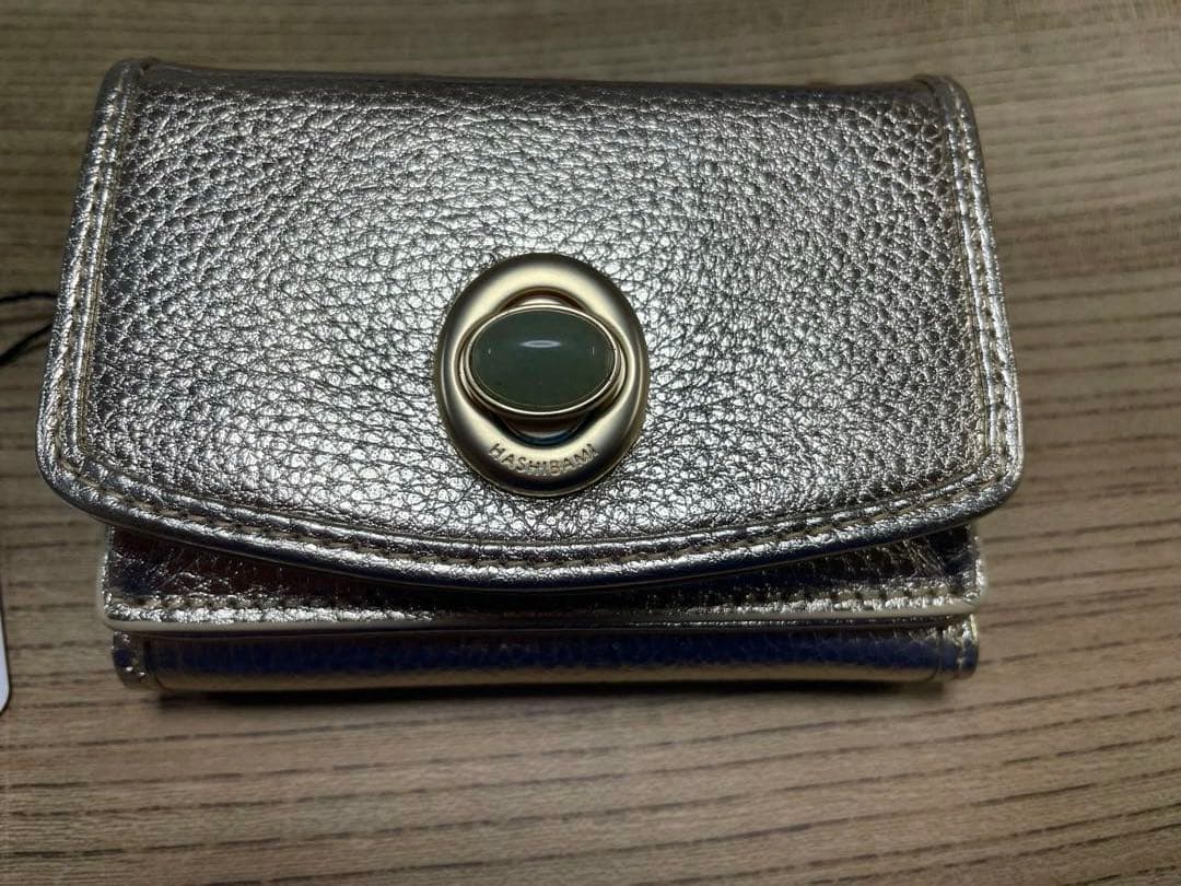 新品★HASHIBAMI PECHINCHAR 三つ折り財布　ゴールド
