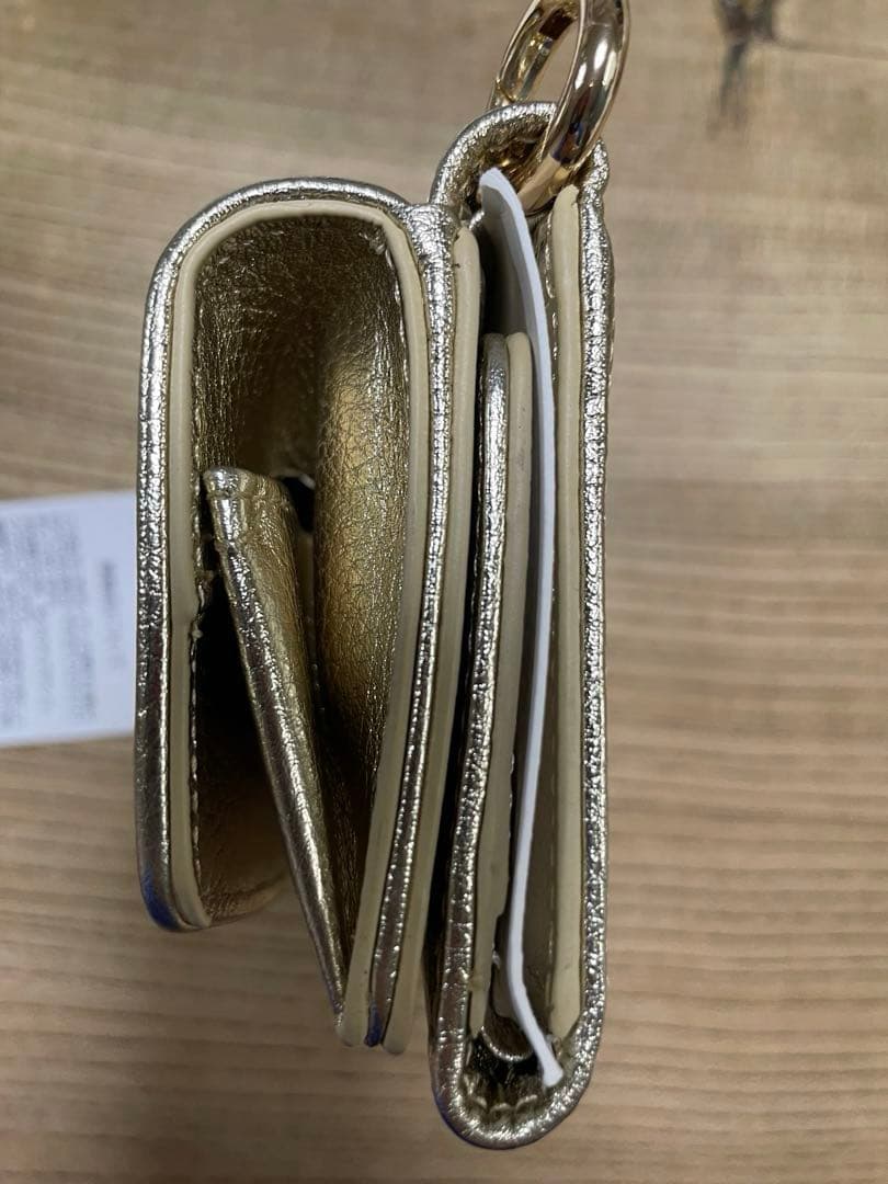 新品★HASHIBAMI PECHINCHAR 三つ折り財布　ゴールド