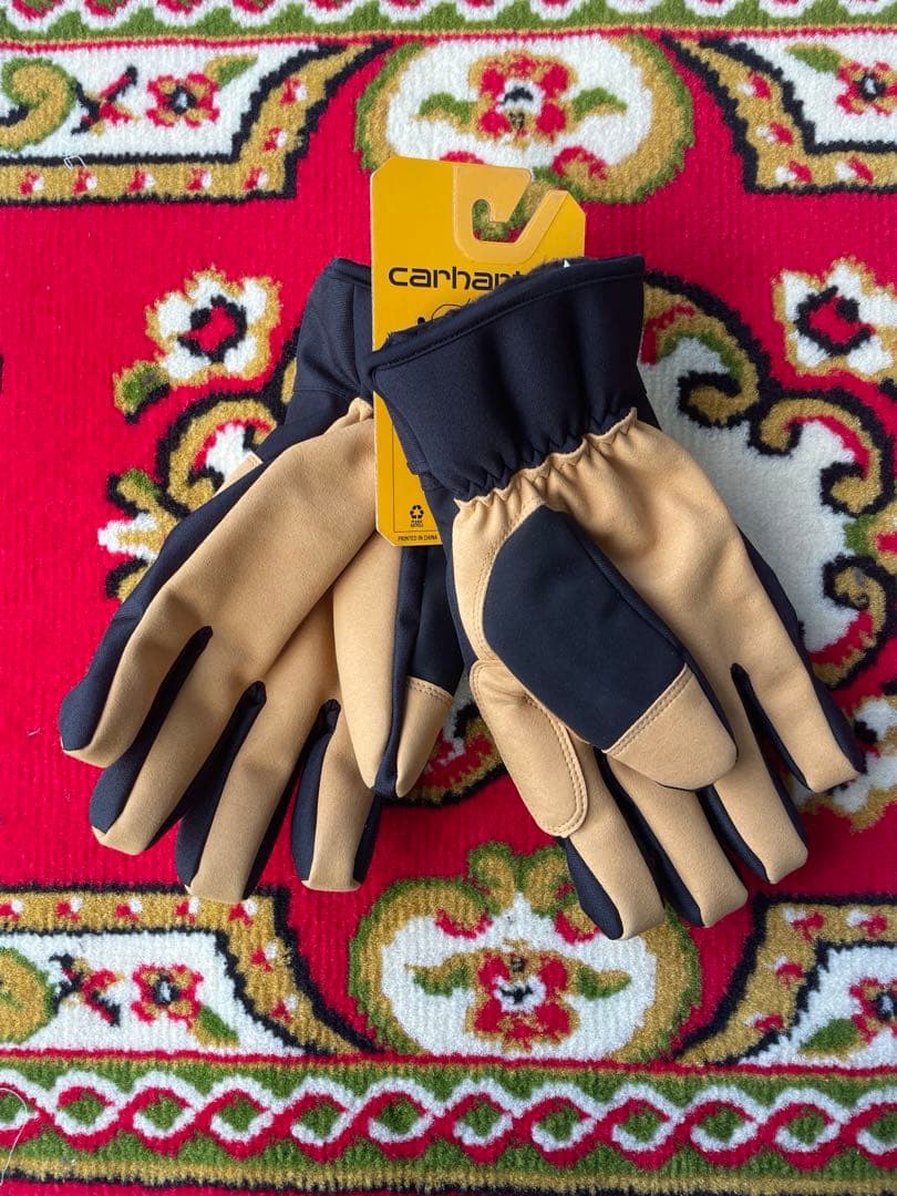 Carhartt カーハート　手袋　グローブ　ブラック×ベージュ　XL アメカジ