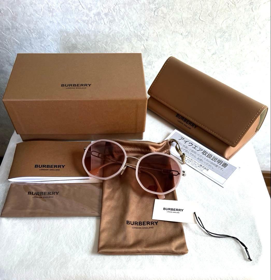 BURBERRY サングラス ピンク×シルバー MADE IN ITALY
