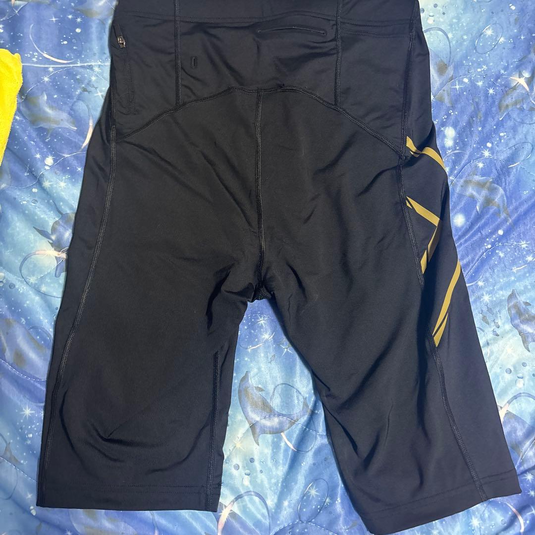 2XU スポーツタイツ ブラック ゴールド