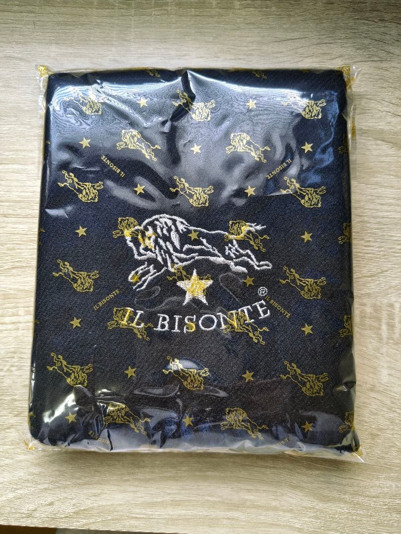 IL BISONTE フリンジ付きストール/ブラック