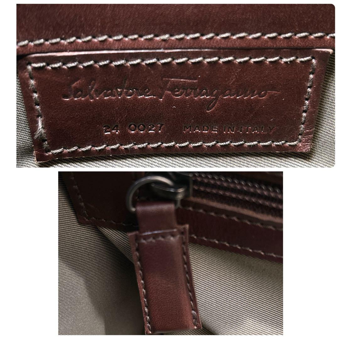Salvatore Ferragamo フェラガモ ボストンバッグ レザー大容量