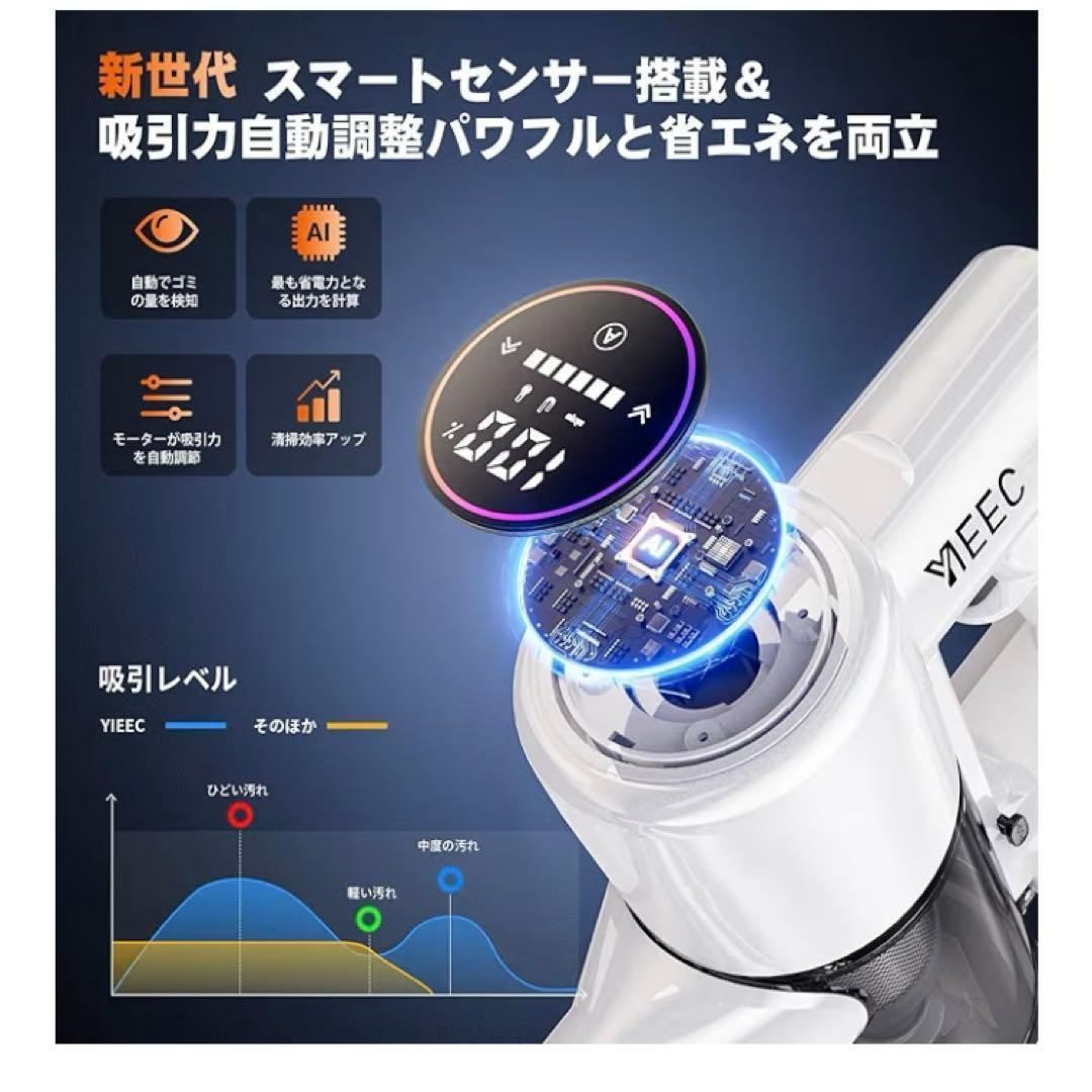 新品　掃除機 コードレス　65分連続稼働＆自立式＆2in1充電スタンド