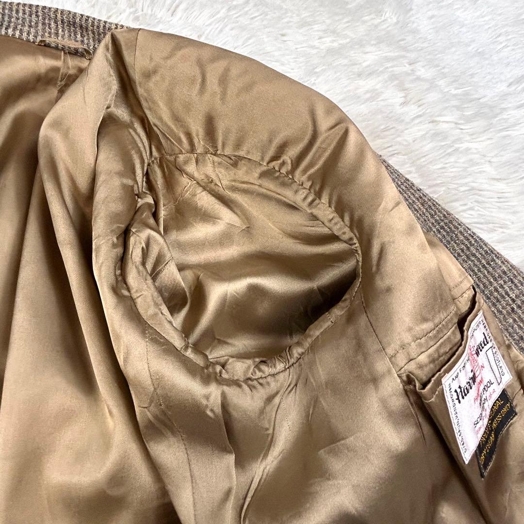 USA製 ハリスツイード テーラードジャケット くるみ釦 エルボーパッチ XL