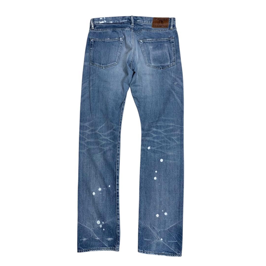 ヒステリックグラマー　ペイントダメージストレートデニムパンツ　W30