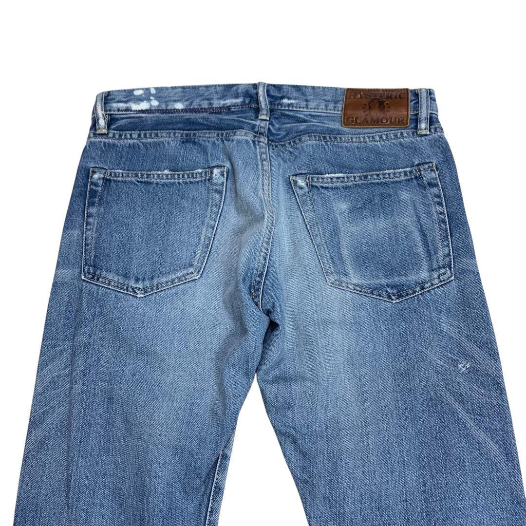 ヒステリックグラマー　ペイントダメージストレートデニムパンツ　W30