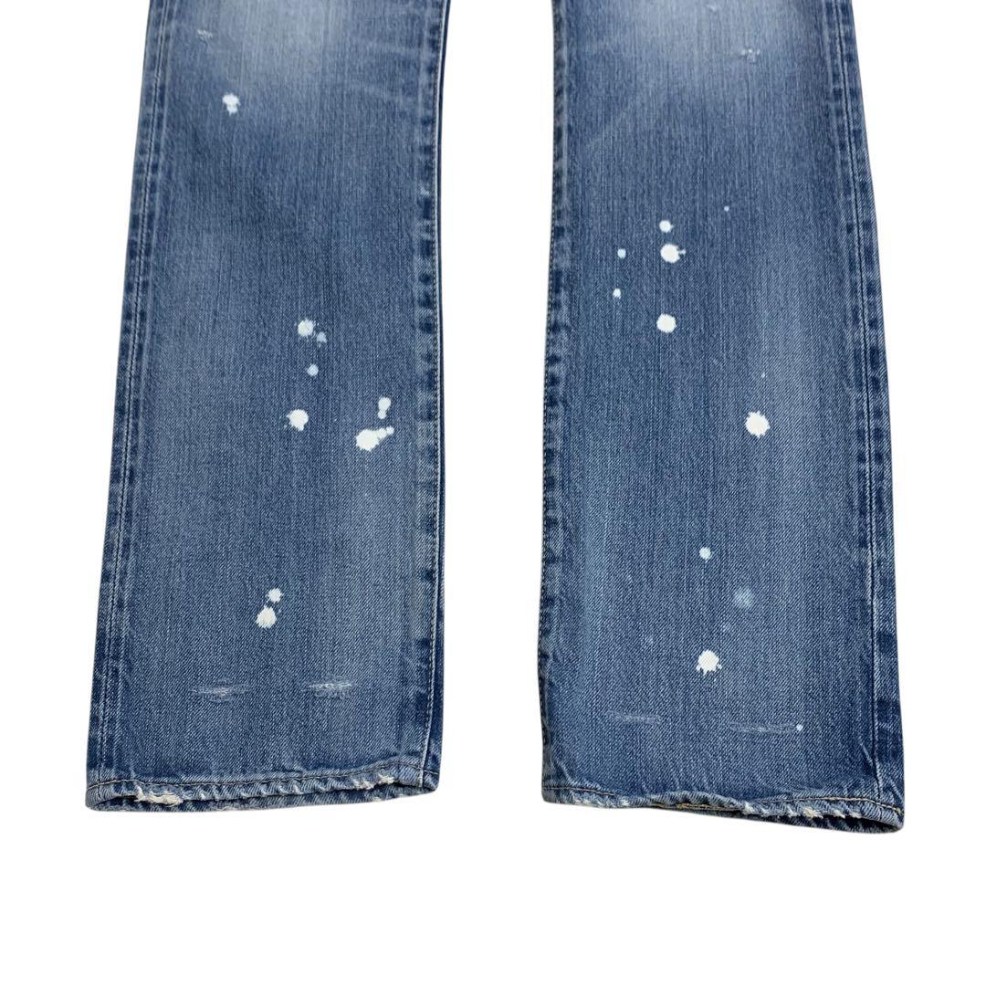 ヒステリックグラマー　ペイントダメージストレートデニムパンツ　W30