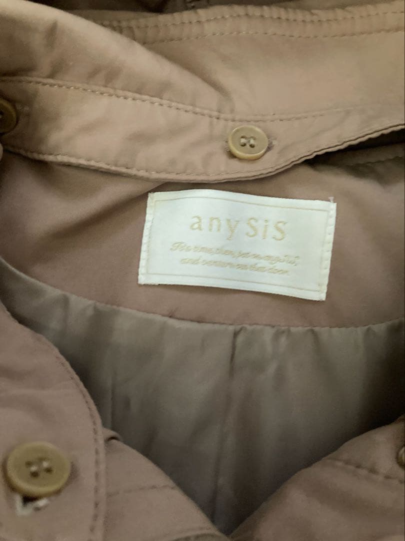 美品　anySiS フード付き　3WAY モッズコート　ベージュ