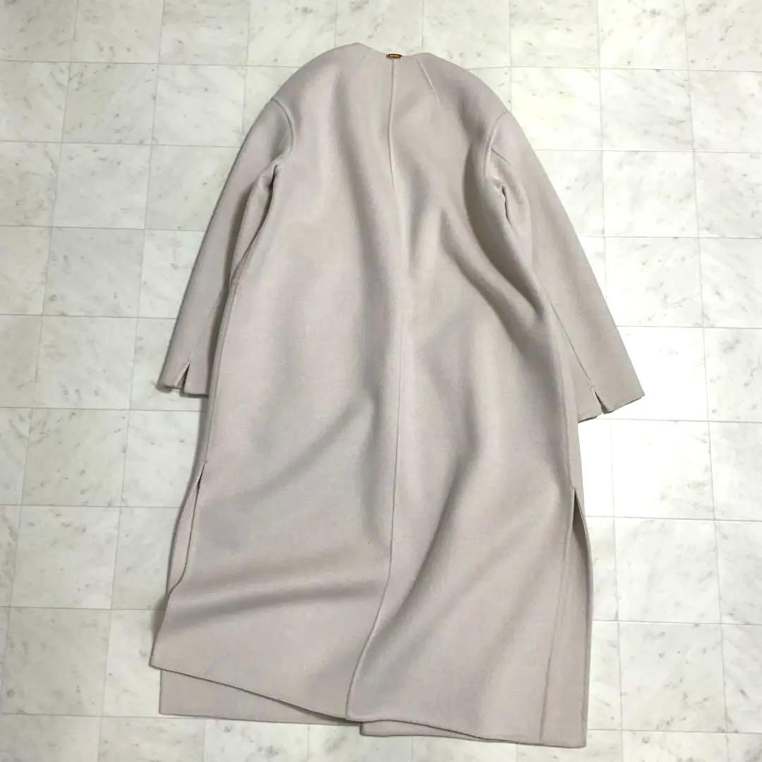 ドゥーズィエムクラス ⭐︎ victorian リバーロングノーカラーコート