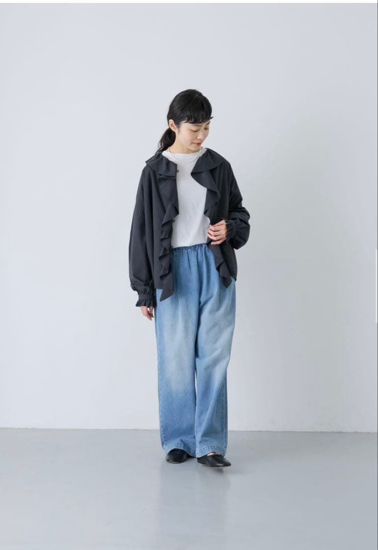 かぐれ フェードデニムイージーパンツ L/INDIGO 新品タグ付き