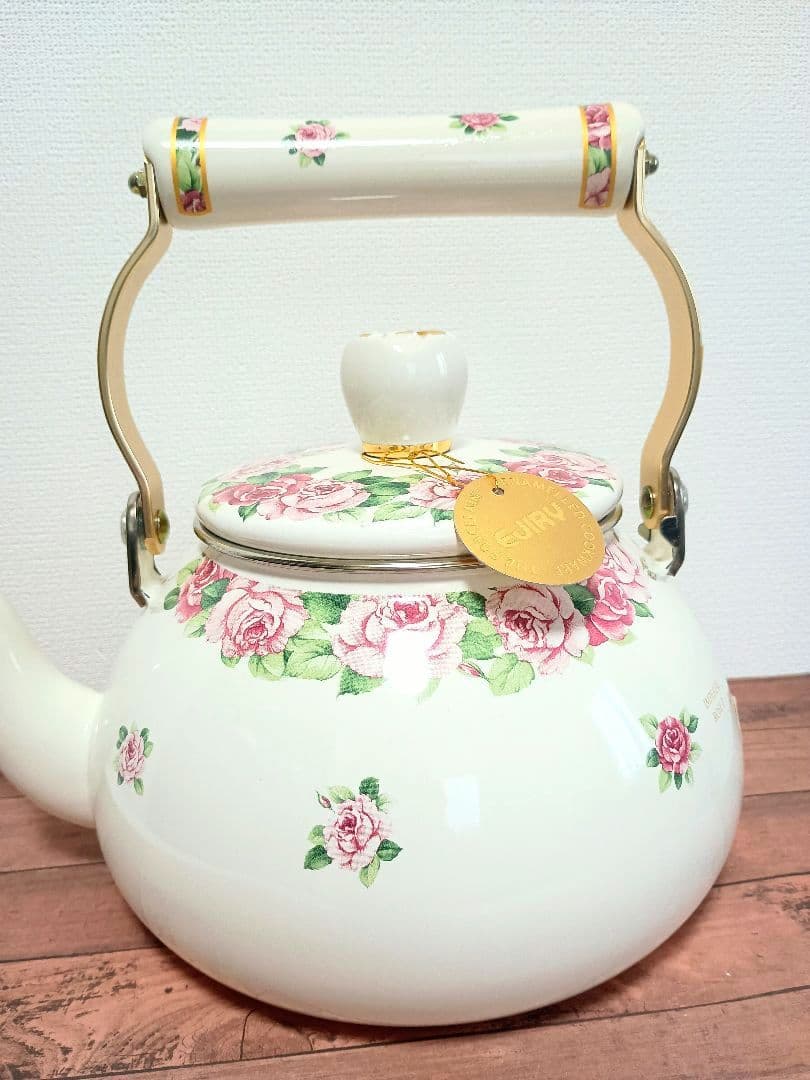 エジリー ホーローケトル インペリアルローズⅡ 2.3L ヤカン 日本製 花柄