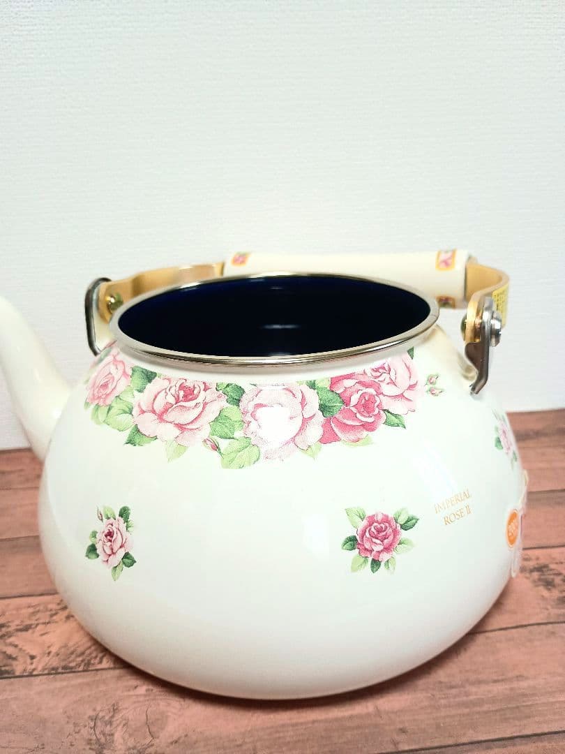 エジリー ホーローケトル インペリアルローズⅡ 2.3L ヤカン 日本製 花柄