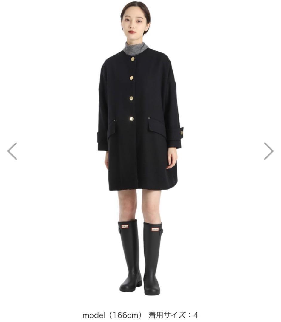 美品　MACKINTOSH　マッキントッシュ　 ハンビー ノーカラー　コート　黒