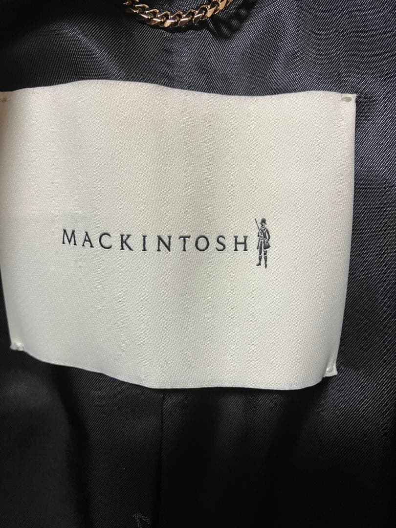 美品　MACKINTOSH　マッキントッシュ　 ハンビー ノーカラー　コート　黒