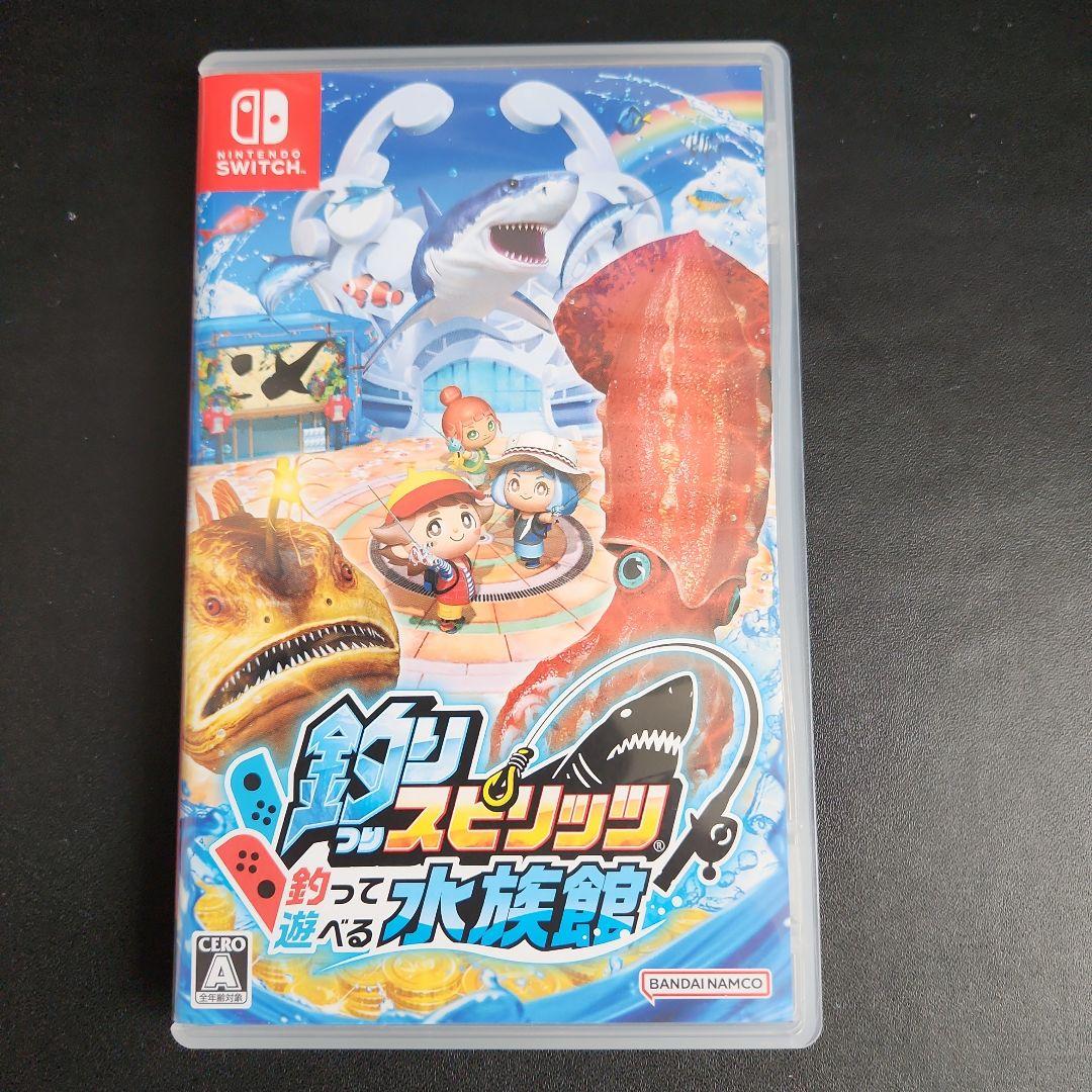 【新品同様】釣りスピリッツ 釣って遊べる水族館+専用竿コン赤青2個セット