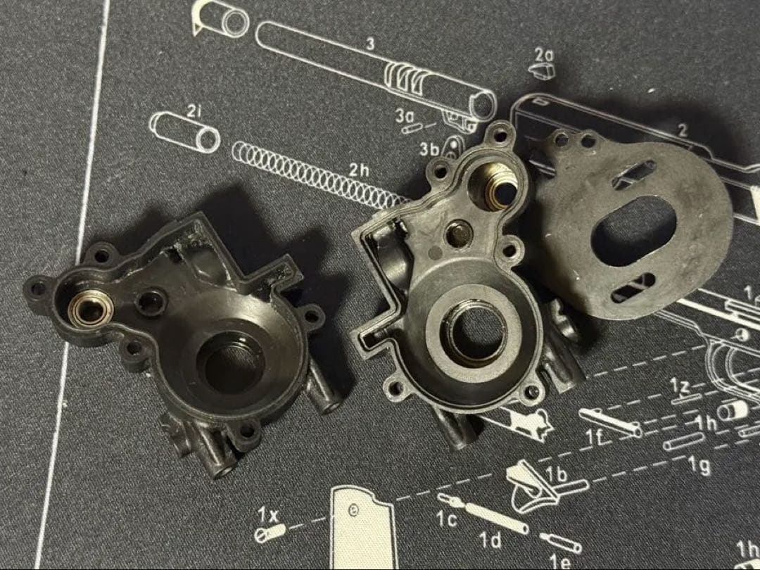 ヨコモ YD-2シリーズ用 リヤモーターコンバージョンキット アルミ部品多数