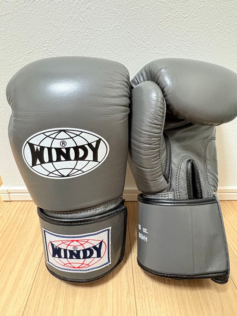 WINDY ボクシンググローブ 16 oz グレー