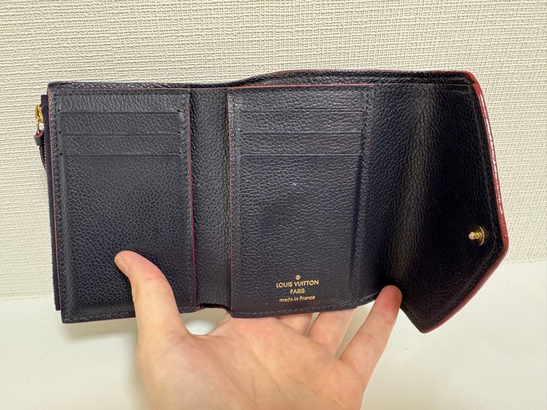 Louis Vuitton ネイビー 三つ折り財布