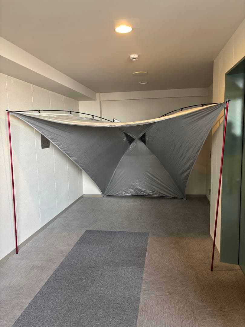 FIELDOORカーサイドタープ 250cm×350cm　テントポール2本付