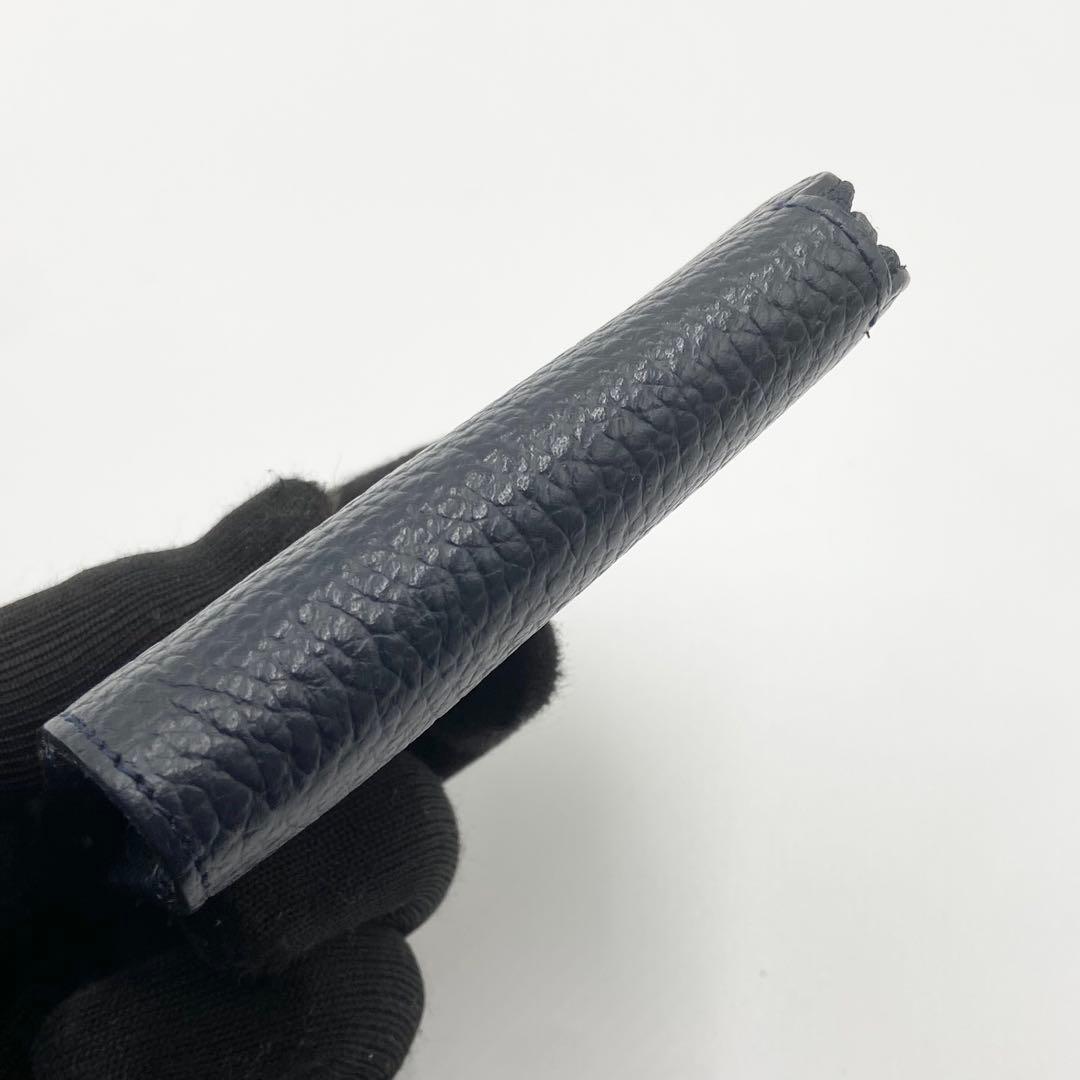 極美品　ATAO アタオ　ミリモ　ケリー　折り財布　レザー　ネイビー