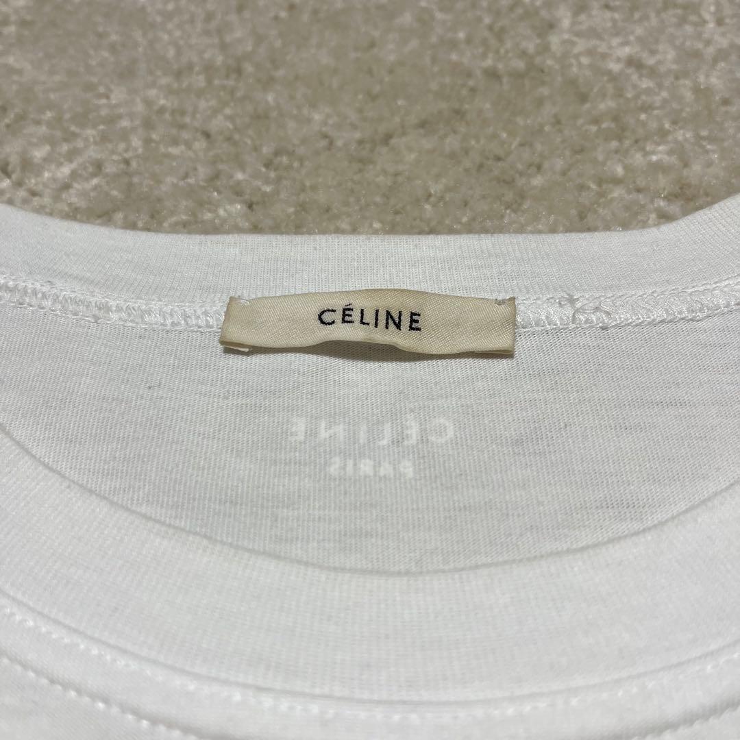 美品 超希少 セリーヌCELINE フィービー期 白T 無地 ユニセックス M