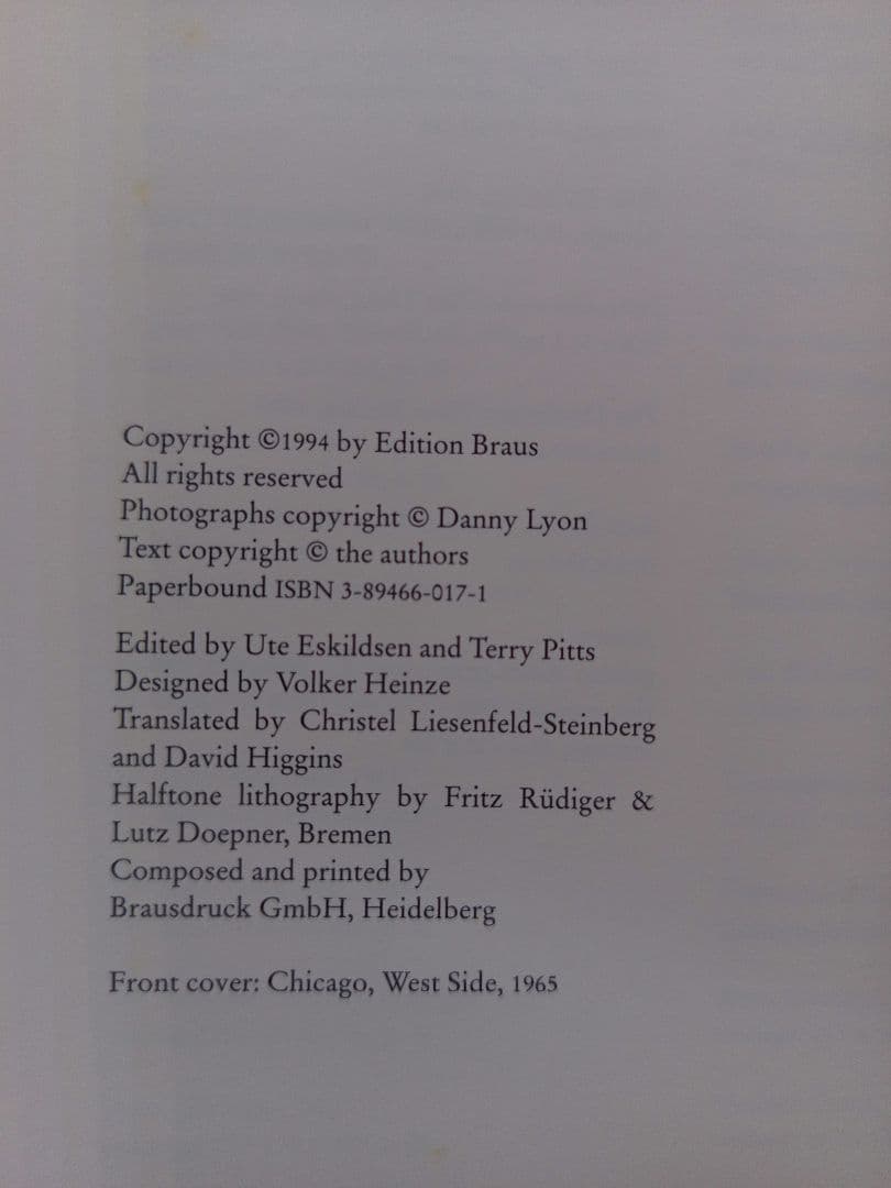 洋書 Danny Lyon Photo Film