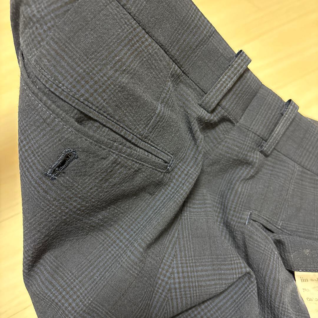 SUIT SELECT ネイビー チェック柄 スーツセットアップAB6
