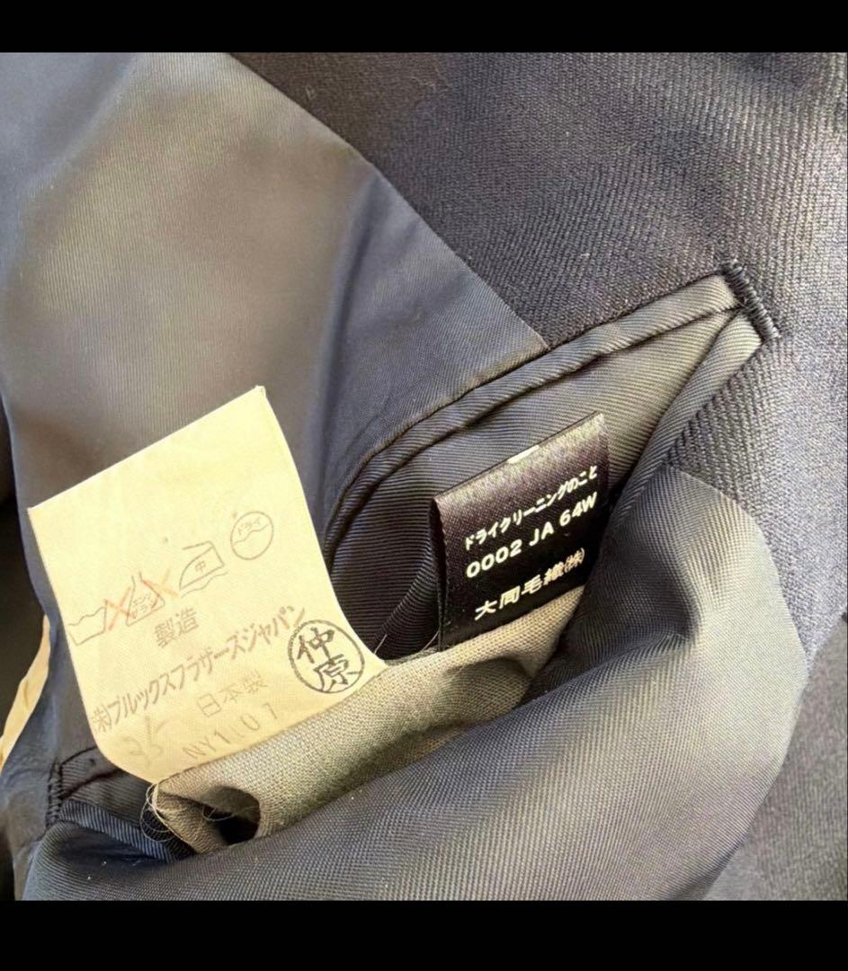 美品 BROOKS BROTHERS 紺ブレ 金ボタン テーラード ジャケット