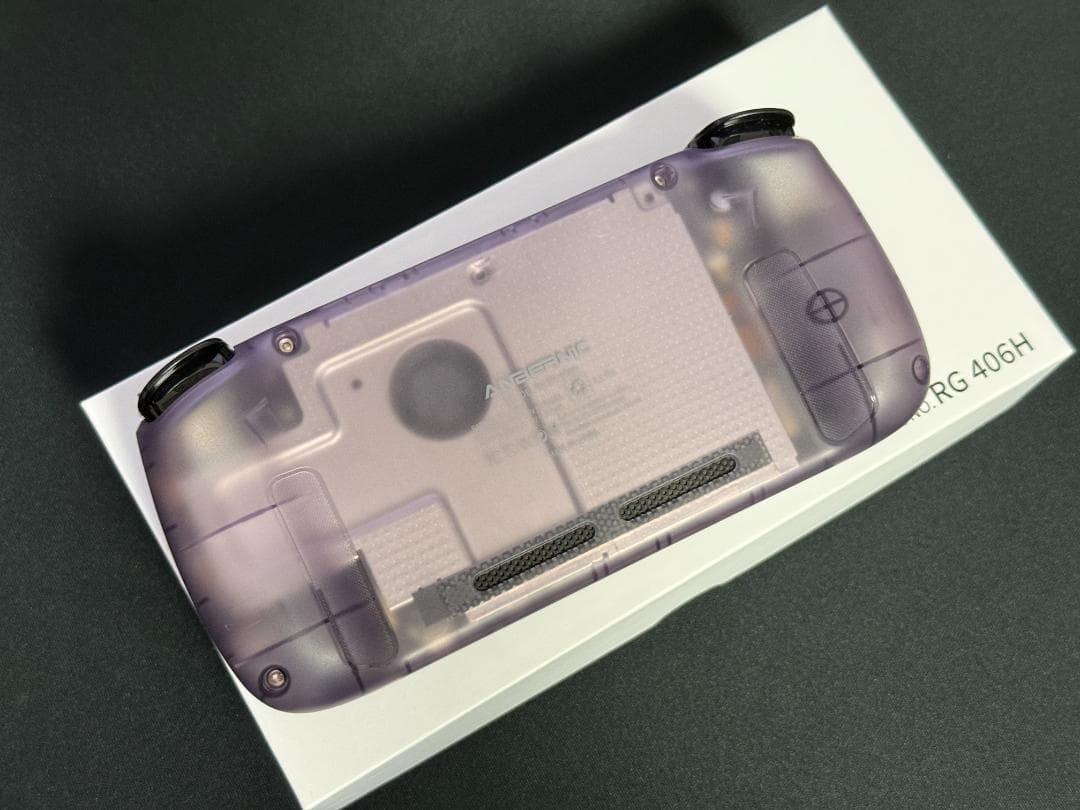 ANBERNIC RG406H クリアパープル 収納ケース付き