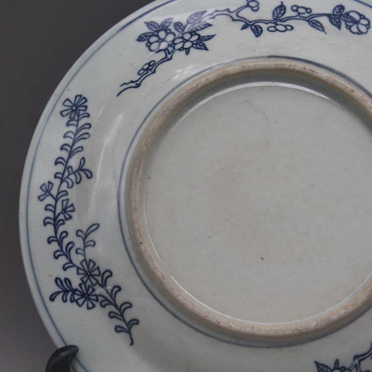 清乾隆青花双鳳紋磁器皿 景徳鎮 陶磁器 装飾品 現代工芸品 美術品 置物