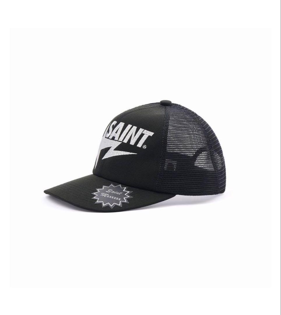 セントマイケル　BAPE_MESH CAP BLACK