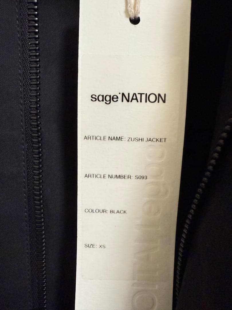 【新品】sage NATION ZUSHI JACKET ブラック タグ付