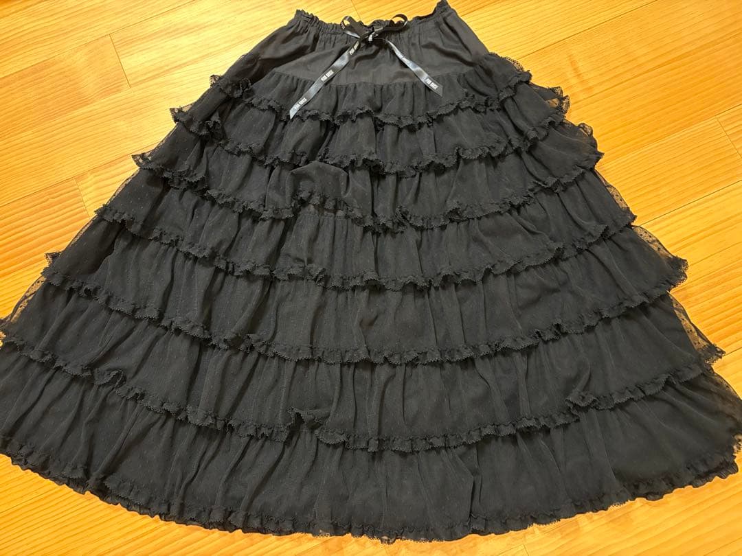 ピンクハウス ポルカドットチュールだんだんスカート