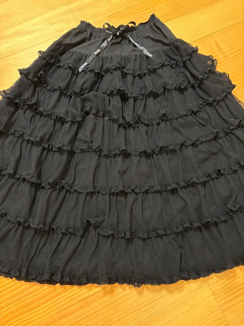 ピンクハウス ポルカドットチュールだんだんスカート