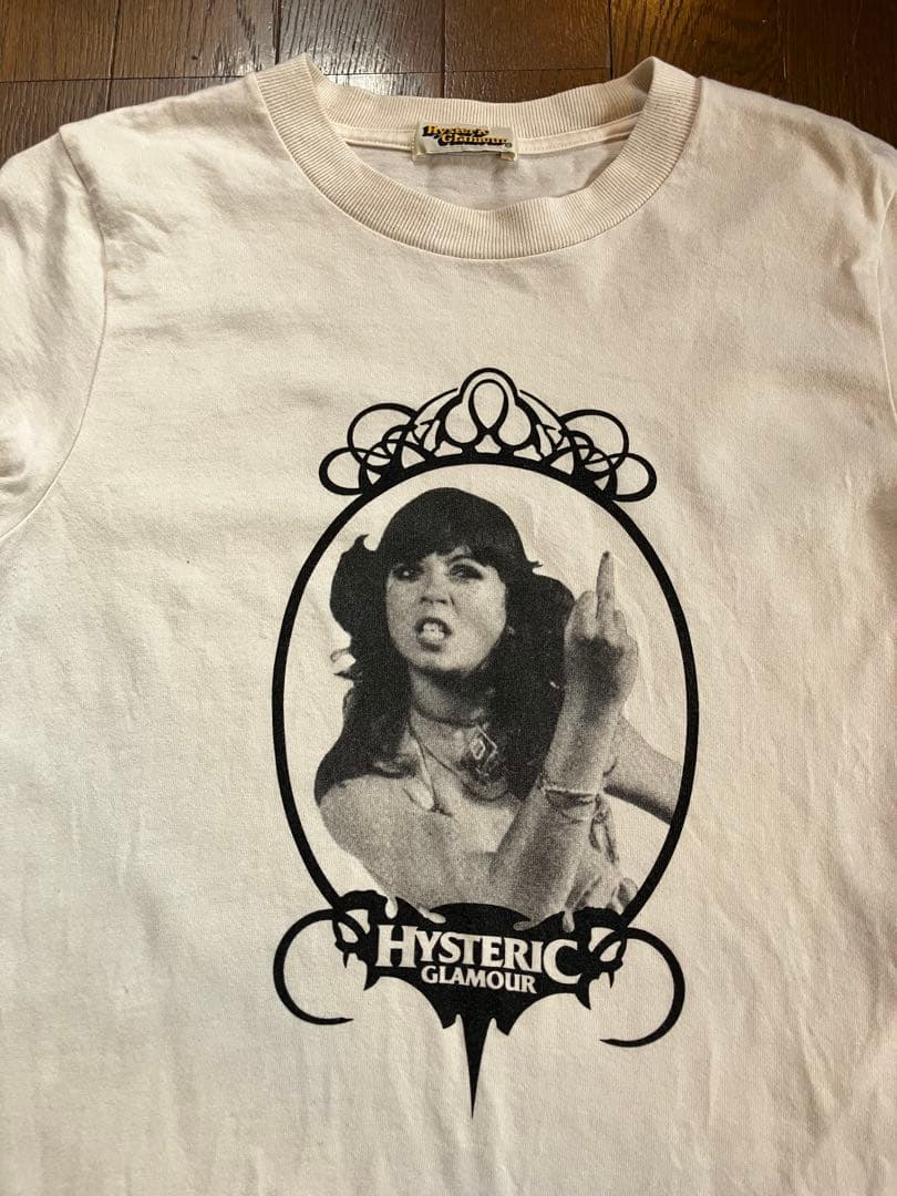 ヒステリックグラマー ファックガールプリントTシャツ　アイボリー