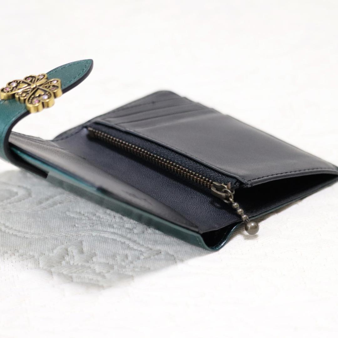 新品タグ付き【ANNA SUI アナスイ】ロジェ 蝶モチーフ 二つ折り財布