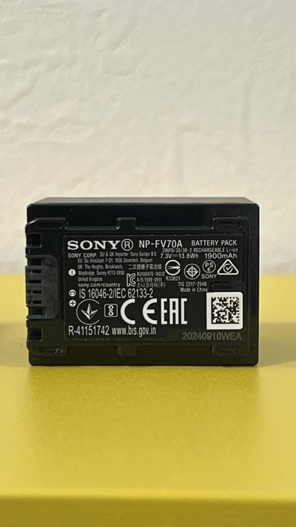 【箱無し】SONY ソニー NP-FV70A 純正リチャージブルバッテリー ②