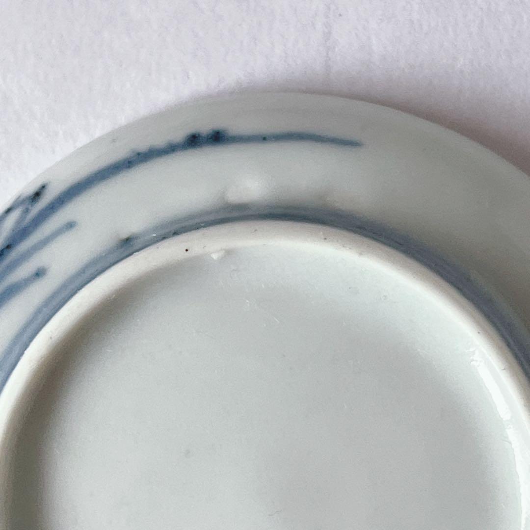 古伊万里　染付　氷裂文　豆皿　手塩皿　骨董