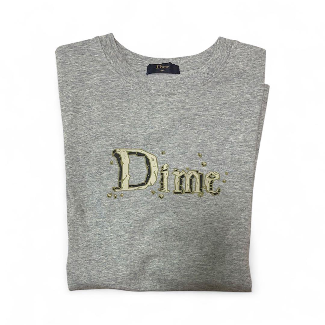 Dime グレー Tシャツ ロゴプリント