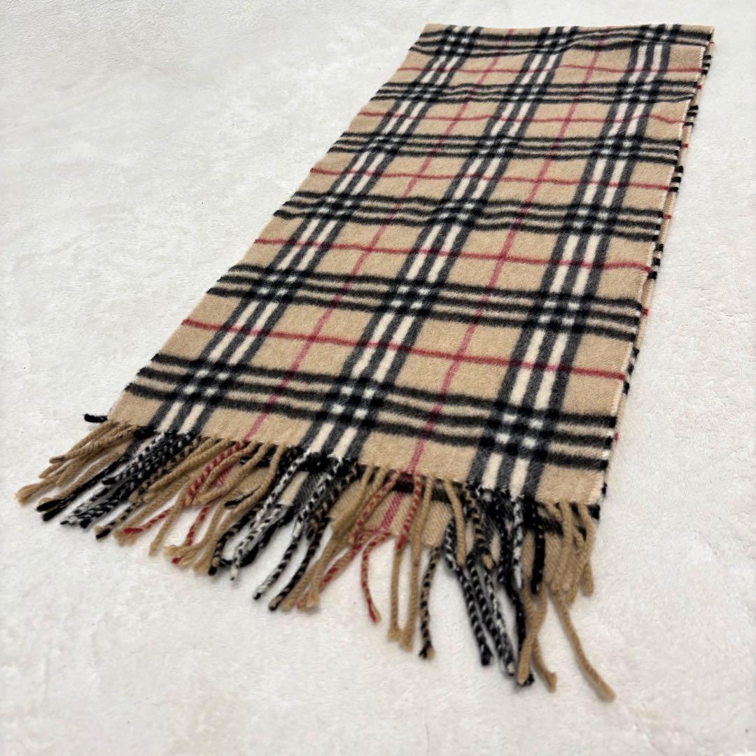 【美品】BURBERRY LONDON マフラー カシミヤ100% ノバチェック