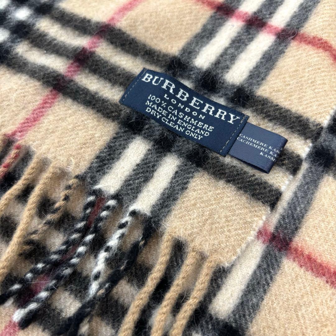 【美品】BURBERRY LONDON マフラー カシミヤ100% ノバチェック