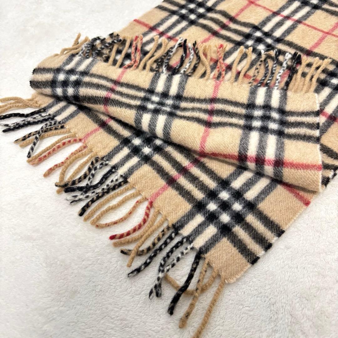 【美品】BURBERRY LONDON マフラー カシミヤ100% ノバチェック